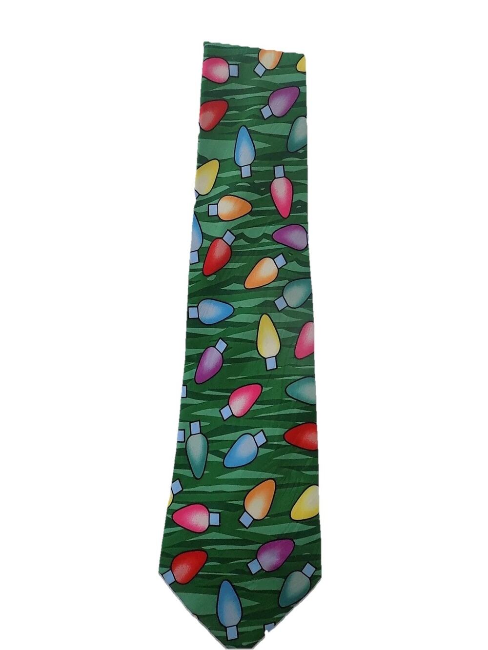 Keith Daniels Christmas lights tie necktie